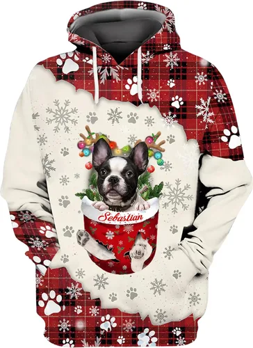 Vista 20 de Sudadera con capucha 3D personalizada para perro, diseño de perro con nombre personalizado, sudadera con capucha de perro de amor, camisa de perro