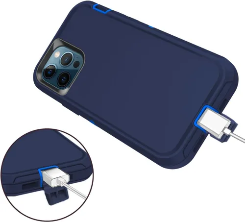 Vista 5 de I-HONVA Funda para iPhone 11 Pro a prueba de golpes, a prueba de polvo y caídas, 3 capas de protección de cuerpo completo sin protector de pantalla