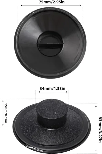 Vista 6 de RQYEKDO Tapón para fregadero de cocina, cubierta universal de fregadero de 3-1/2 pulgadas para tapón de eliminación de basura y tapón de drenaje