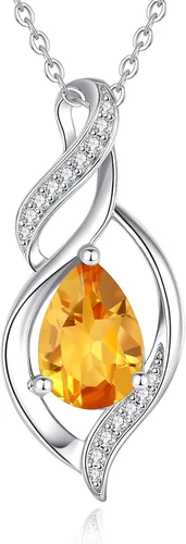 Vista 23 de FANCIME Collar de piedra natal para mujer, regalo de cumpleaños para ella 10 - Ópalo