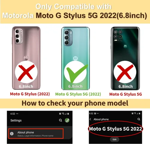 Vista 2 de Coralogo Funda para Moto G Stylus 5G 2022 (no compatible con 4G), diseño de mariposas para mujeres y niñas, bonito diseño de mariposas chapadas