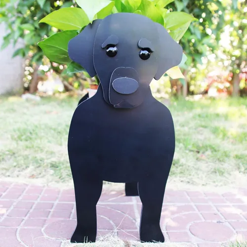 Vista 10 de Beagles - Contenedor para plantas con forma de perro, para amantes de las mascotas, maceta de PVC lindo para perros, macetas de cara para decoración