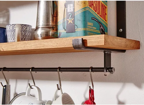Vista 6 de Drsyffsup Estante de pared para cacerola colgante para utensilios de cocina, 23.6 in/31.5 in/35.4 in/39.4 in/47.2 in, estantes organizadores