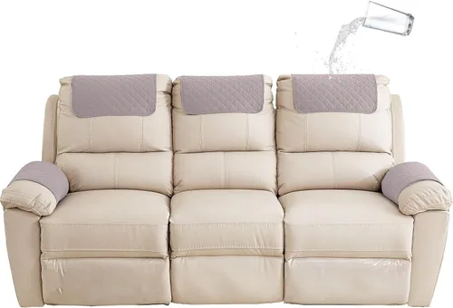 Vista 20 de XMAYODS Funda impermeable para sillón con reposabrazos, fundas antideslizantes para sofá y reposacabezas, fundas para respaldo, fundas para sillón