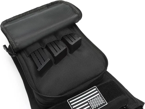 Vista 5 de Bolsa Táctica de Motocicleta para Pierna con Funda de Muslo y Holster para Pistola de Hombres para Caza y Tiro al Blanco con Almacenamiento