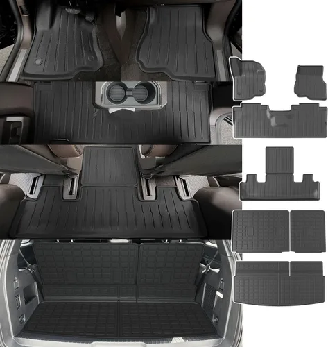 Vista 30 de powoq - Alfombrilla de suelo de 6 asientos compatible con Jeep Grand