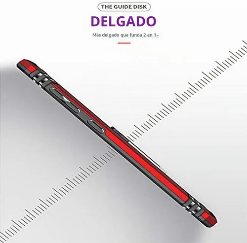 Vista 2 de Funda para Xiaomi Redmi Note 9S / Note 9 Pro con protector de pantalla de vidrio templado, híbrida resistente de doble capa, antiarañazos, a prueba