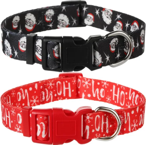 Vista 11 de Collar de otoño para perros pequeños, paquete de 2 collares de perro de Acción de Gracias con patrón de arce y flores, ajustable y suave de llevar