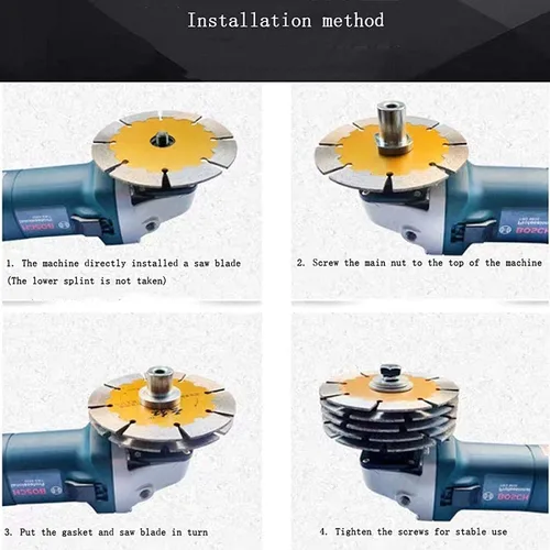 Vista 7 de Amoladora angular a máquina ranuradora, convertidor adaptador de taladro de tornillo, cabezal de conversión M10/M14 para conversión de máquina