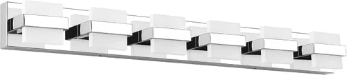 Vista 21 de SOLFART Lámpara de baño cromada de 3 luces, luz de tocador sobre el espejo, lámparas LED modernas, 5 colores de temperatura ajustable moderna