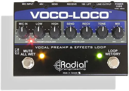 Vista 2 de Radial Voco Loco Micrófono Efectos Loop Switcher para efectos de guitarra