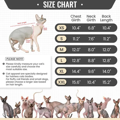 Vista 3 de DENTRUN Sphynx - Camisa de gatos sin pelo, camiseta de gatito, transpirable, cuello alto, adorable ropa de gato, chaleco de pijama Negro