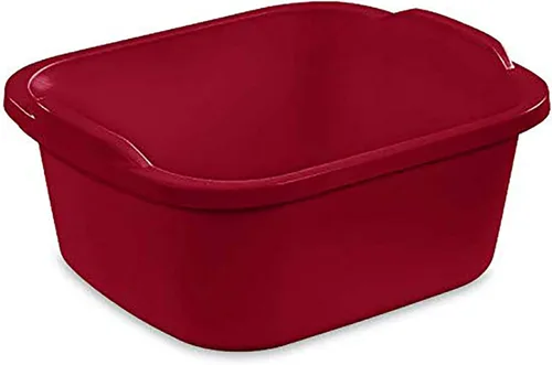 Vista 12 de Sterilite 06478008 - Sartén de cocina de plástico multiusos reforzado y duradero de 12 cuartos de galón con asas moldeadas, color blanco