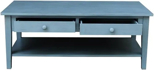 Vista 8 de IC INTERNATIONAL CONCEPTS Mesa de centro de madera azul Spencer