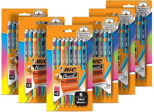 Vista 9 de BIC Xtra-Strong - Lápiz mecánico, barril colorido, punta gruesa (0.9 mm), 48