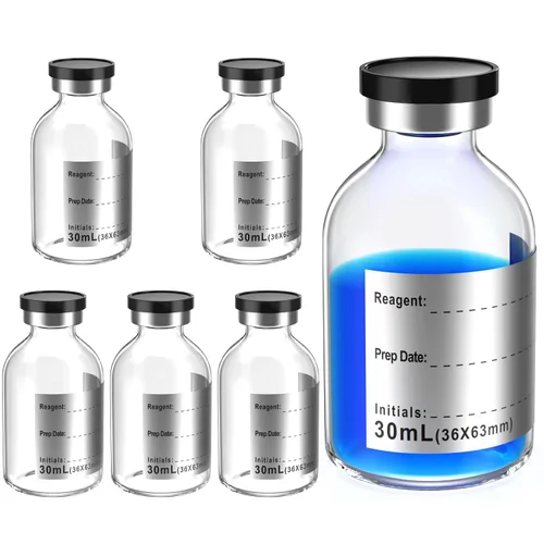 Vista 3 de Biomed Solutions Vial estéril vacío sellado con tapón de goma de butilo y cierre superior, tubo de vidrio de borosilicato tipo 1, empaquetado