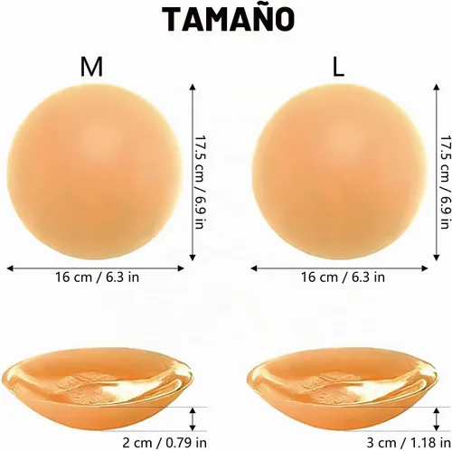 Vista 5 de Almohadillas de silicona para mujer, adhesivo reutilizable