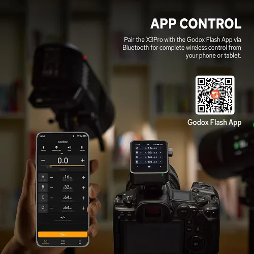 Vista 6 de GODOX X3 Pro S X3Pro-S TTL - Disparador de flash inalámbrico para Sony, transmisor de flash con pantalla táctil inalámbrica de 2.4G, compatible