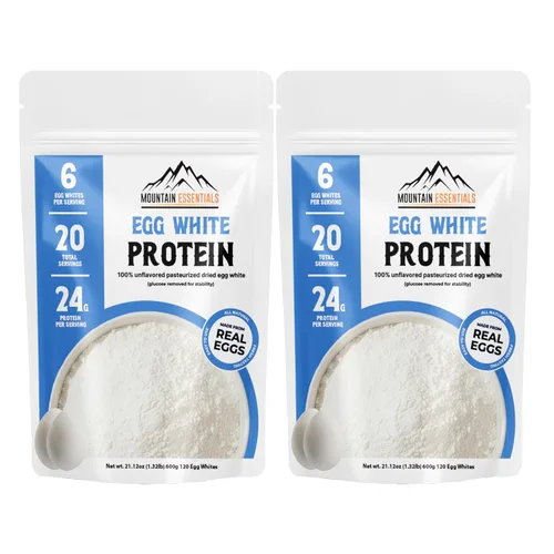 Vista 8 de Polvo de proteína de clara de huevo, 0.85 oz de proteína, un solo ingrediente, sin sabor, 100% puras claras de huevo secas pasteurizadas, ideal