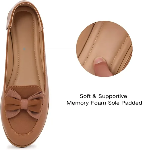 Vista 2 de Musshoe - Mocasines para mujer - Cómodos mocasines con cadena, en punta, de piso, sin cordones