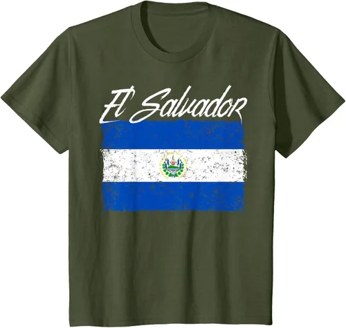 Vista 15 de Camiseta Salvadoreña Bandera El Salvador