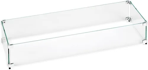 Vista 19 de American Fireglass Protector de llama de vidrio templado para sartenes rectangulares de 18 x 6 pulgadas Protector contra viento para exteriores