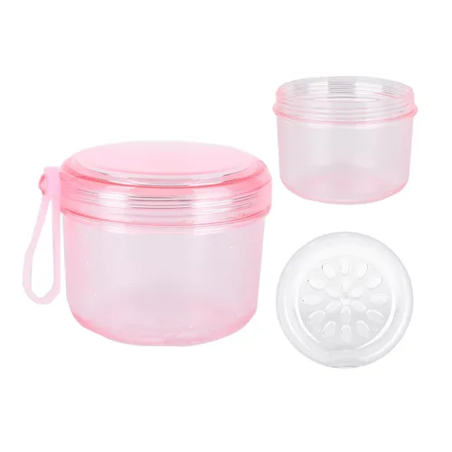 Vista 9 de Estuche de baño de dentadura, taza de dentadura sin fugas, caja de dentadura de gran capacidad, almacenamiento portátil para todo tipo de dentaduras