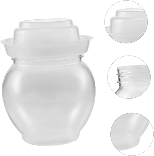 Vista 8 de HANABASS Botes de capacidad para tapa de pepinillo, reutilizables, Kimchi Pickling Fermentación, diseño hermético, sellado chino, recipiente
