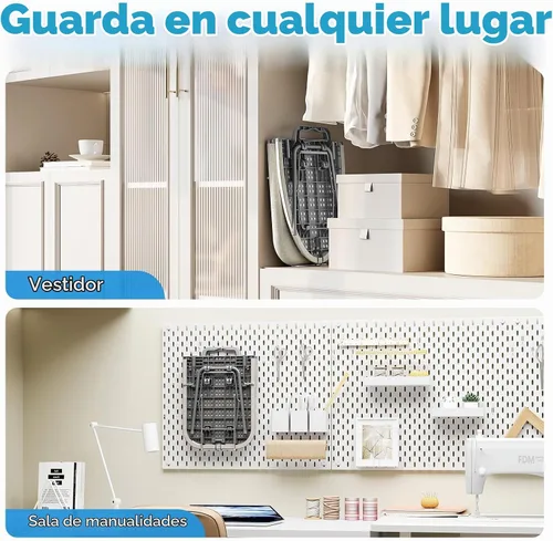 Vista 3 de KINGBOARD Tabla de planchar de mesa, tablas de planchar pequeñas con soporte para plancha, tabla de planchar plegable, cubierta extragruesa, tabla