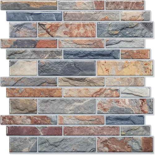 Vista 9 de STICKGOO Protector contra salpicaduras de 10 hojas para despegar y pegar, azulejos autoadhesivos de pared de 12"X12", protector contra salpicaduras