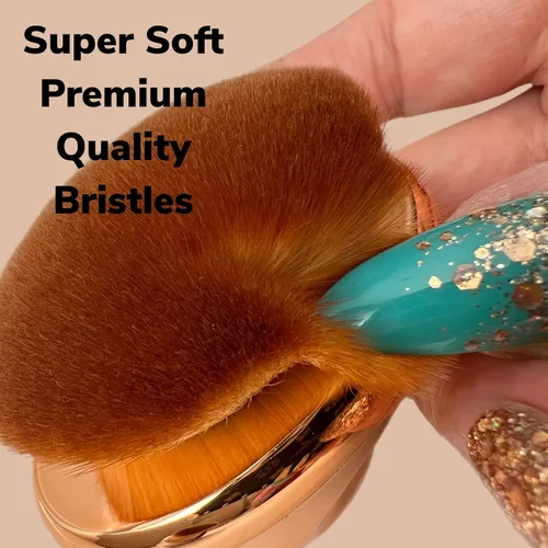 Vista 3 de Brocha de base Maquillaje de palma suave Kabuki Cúpula en forma de cara Cuerpo Shimmer Oil SPF Blush Bronzer Highlighter Mezcla Auto-bronceador