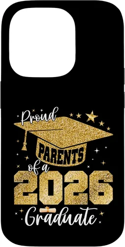 Vista 17 de Proud Parents of a Class of 2026 Graduate Senior Graduation Case for iPhone 16