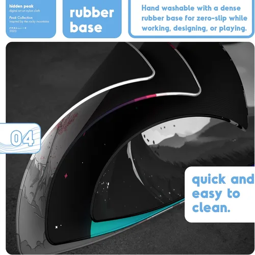 Vista 5 de PhaseByte Hidden Peak - Alfombrilla de mouse extendida para juegos, antideslizante con bordes cosidos, alfombrilla de escritorio de microfibra