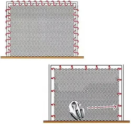 Vista 6 de Red de malla de cable de alambre de acero inoxidable, Red de protección de balcón de 3.3x6.6ft, Red de alambre de pollo de aves de corral de jardín