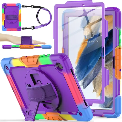 Vista 25 de SEYMAC stock Funda para Samsung Galaxy Tab A8 de 10.5 pulgadas, funda de protección contra caídas de cuerpo completo con protector de pantalla