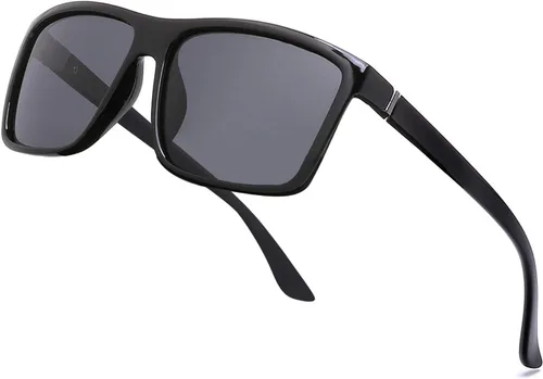 Vista 28 de Gafas de sol polarizadas deportivas para hombre, gafas de marco cuadrado NP1007