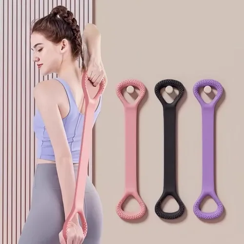 Vista 4 de Bandas de resistencia para ejercicio, 6 tubos elásticos de yoga para tirador de pedal de yoga, cuerda de tensión de látex natural, equipo de M