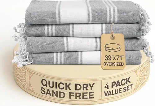 Vista 36 de LANE LINEN Toalla de Playa, Paquete de 2 Toallas de Playa de Gran Tamaño, 39"x71", Toallas de Piscina de Secado Rápido para Adultos, Absorbentes a