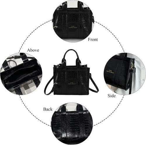 Vista 6 de JQAliMOVV The Tote Bag - Bolso de cuero para mujer, bolso de mano de diseñador con asa superior, bolsos cruzados para trabajo y viajes