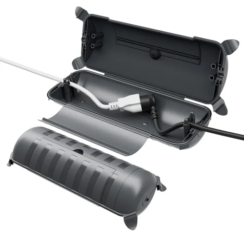 Vista 16 de RESTMO Caja eléctrica para exteriores, cubierta de cable de extensión IP54 resistente a la intemperie con 6 puertos de entrada de cables, caja
