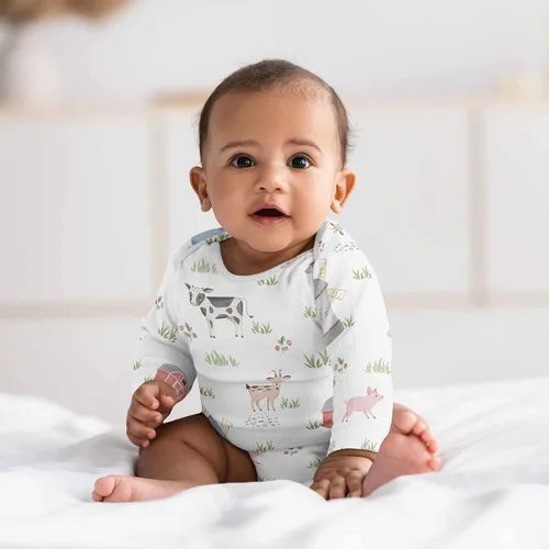 Vista 2 de Sweet Jojo Designs Baby Clothes Bodysuit Short Long Sleeve Newborn Infant Bodysuits