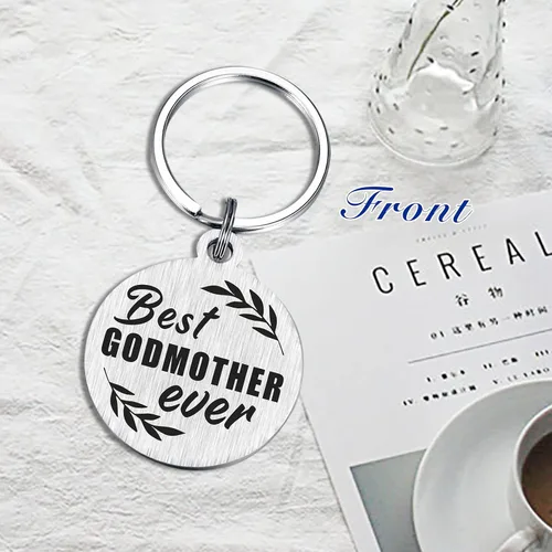 Vista 4 de Yobent Godparents Proposal Gift, Will You Be My Godparents Keychain, Godparents Birthday Gifts from Godchild, Ask Godparent