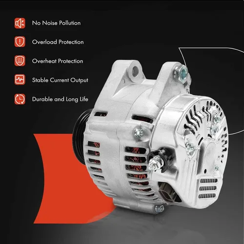 Vista 6 de A-Premium Alternador compatible con Toyota Sienna 1998-2003 3.0L, 12V 100A polea de 6 ranuras en el sentido de las agujas del reloj, reemplazo #