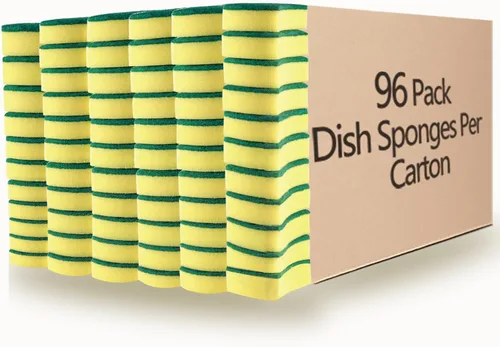 Vista 9 de Esponjas de limpieza de cocina,Paquete de 24 Eco Anti-Scratch para platos,Esponjas para fregar