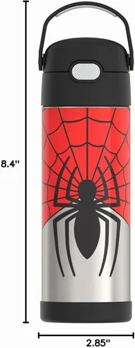 Vista 8 de THERMOS FUNTAINER Botella de agua con boquilla, 16 onzas, Spiderman