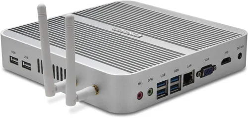Vista 8 de KINGDEL Mini computadora de escritorio, mini PC sin ventilador con CPU Core i5, 16 GB de RAM, SSD de 256 GB, puerto HD, VGA, 4 x USB 3.0, WiFi