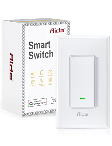 Vista 12 de AIDA Interruptor de luz inteligente, interruptor inteligente WiFi de 3 vías, compatible con Alexa y Google Home, requiere cable neutro, interruptor