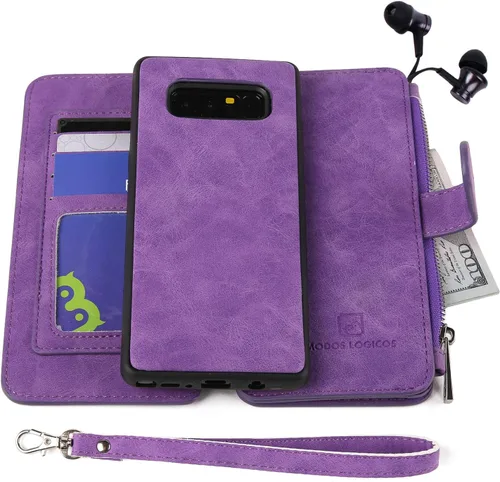 Vista 12 de MODOS LOGICOS Funda para Samsung Galaxy Note 8, [Cartera desmontable Folio] [2 en 1] [Almacenamiento de efectivo con cremallera]