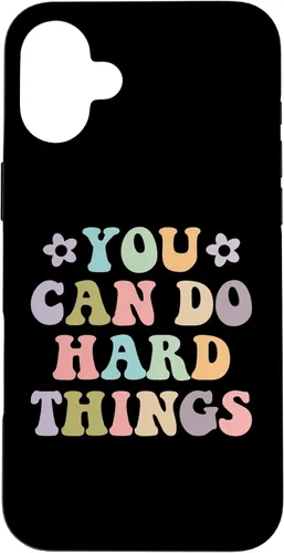 Vista 23 de Inspirational Women's Graphics - You Can Do Hard Things Case for iPhone 16