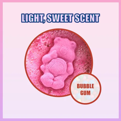 Vista 4 de Care Bears Paquete de 6 Bombas de Baño con Aroma a Chicle - Edades 3+ Bombas de Baño Moldeadas de Personajes – Colores Divertidos y Brillantes